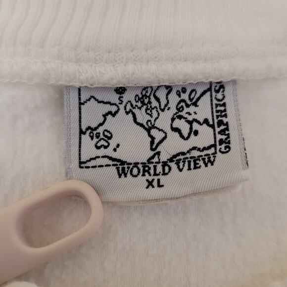 Vintage World View Key West Sweatshirt XL White 90s Sailboat Graphic Made in USA - Picture 4 of 10